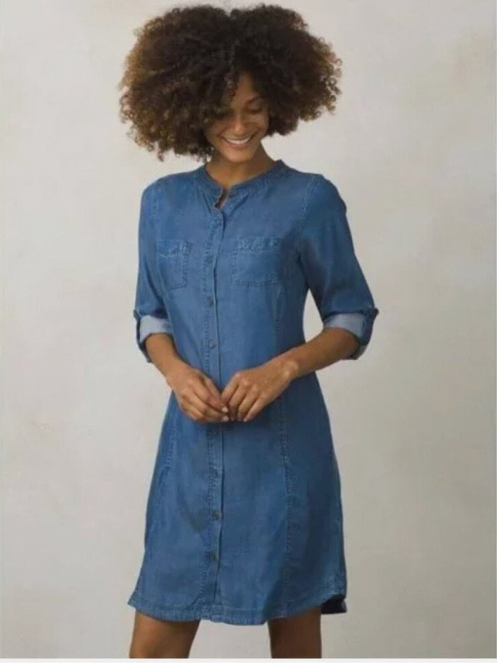 Prana Aliki Roll Tab Sleeve
Denim Chambray Shirt
Dress, Size Small